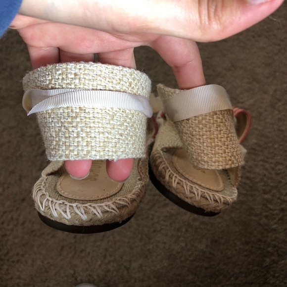 SCHUTZ Red and Tan Striped Sandals - Picture 3 of 4